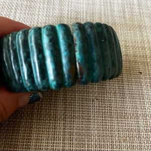 Vintage Turquoise Stretch Metal Bracelet
